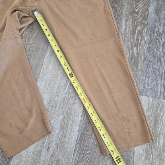 Free People Nightfall Suede Paperbag Vegan Suede Crop Pants Casual Camel Fall - Picture 10 of 16